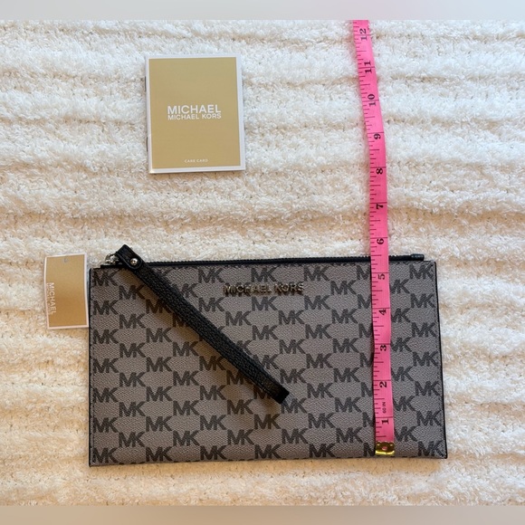 Michael Kors Black and Gray Wristlet Clutch